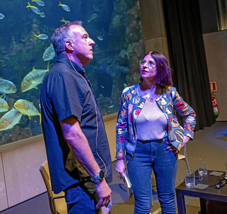 Yanguas y Pérez , antes de comenzar el acto.