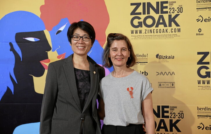 Hoho Liu Taiwango queer zineman aitzindaria eta Alaitz Arenaza Zinegoakeko zuzendaria.