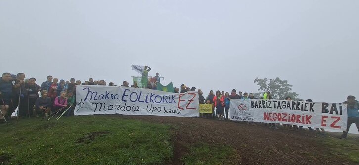 Protesta contra el proyecto que tuvo lugar el 1 de junio en Mandoia.