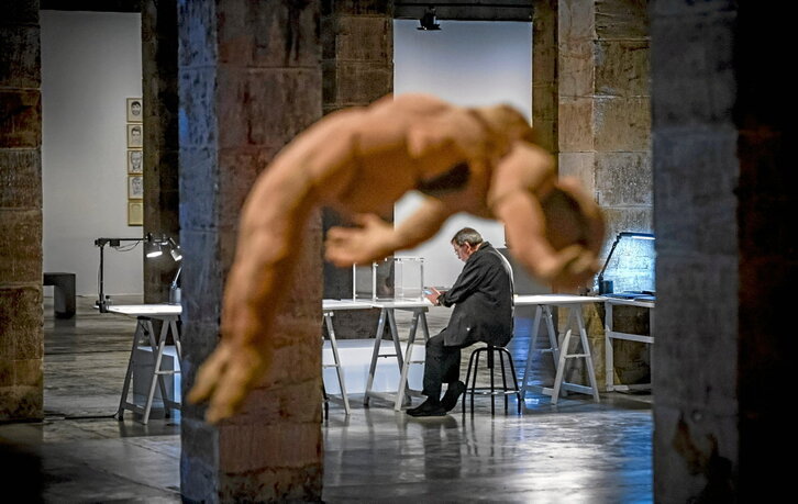 Una de las obras expuestas en Montehermoso.