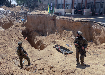 Imagen de archivo de soldados israelíes en Jan Yunis.