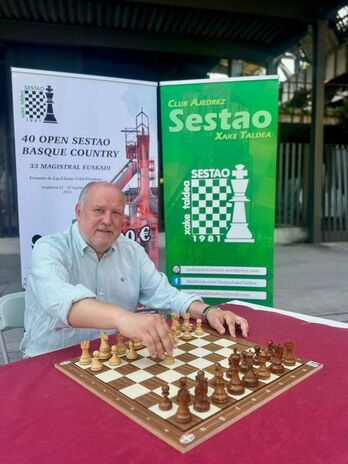 Miguel Ángel del Olmo, presidente del Club Ajedrez Sestao.
