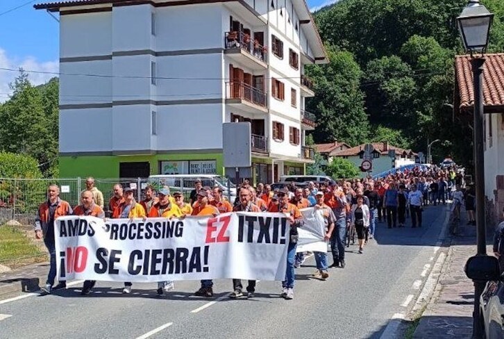 Kaleratzeen aurka langileek egindako mobilizazioa.