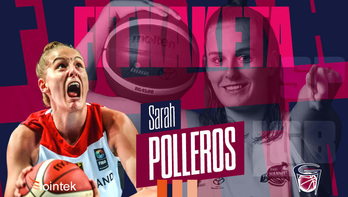 Sarah Polleros, beste jokalari alemaniar bat Lointek Gernika Bizkaiarentzat.