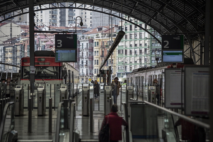 Estación de tren de Abando, en una imagen de archivo.