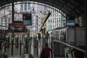 Estación de tren de Abando, en una imagen de archivo.