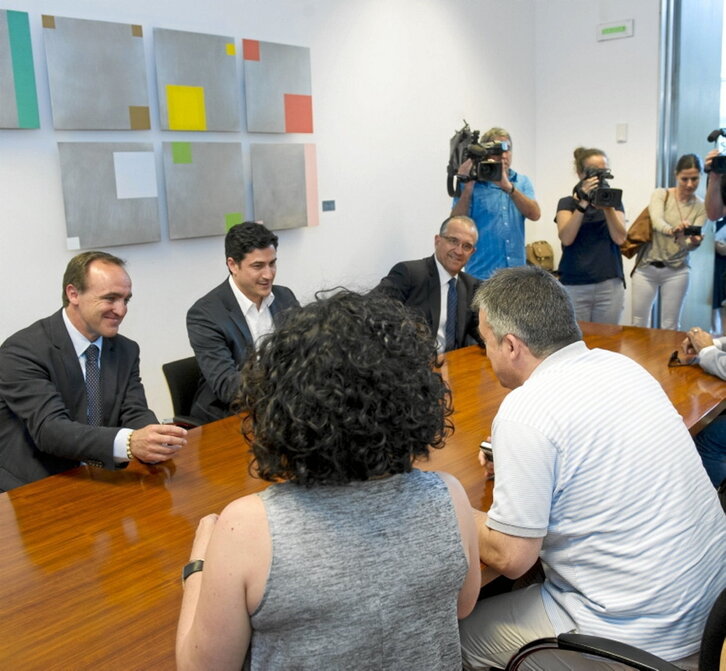 Esparza (UPN) y Cerdán (PSN), en 2015.