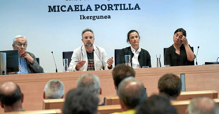 Imagen de la conferencia ofrecida ayer en Gasteiz.