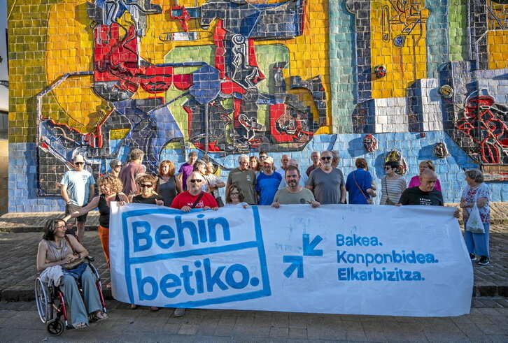 Ekaineko azken ostiraleko presoen aldeko mobilizazioa, Usurbilen.