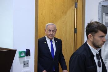 Imagen de archivo Netanyahu en otro jucio en Tel Aviv celebrado en abril.