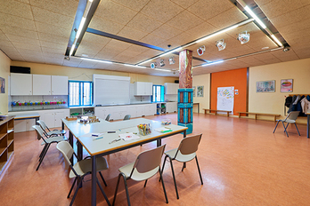 Instalaciones del albergue de Barria.