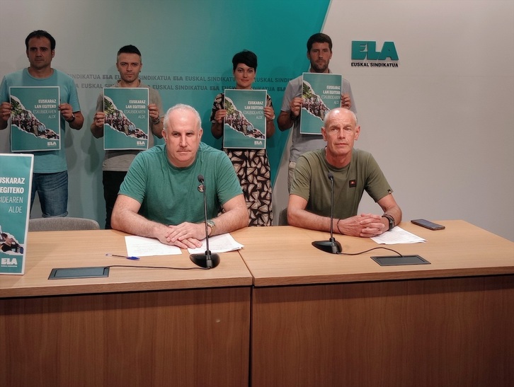 ELAko ordezkarien agerraldia.