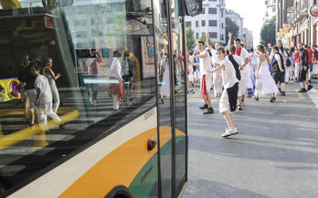 Villavesako autobusa San Ferminetan