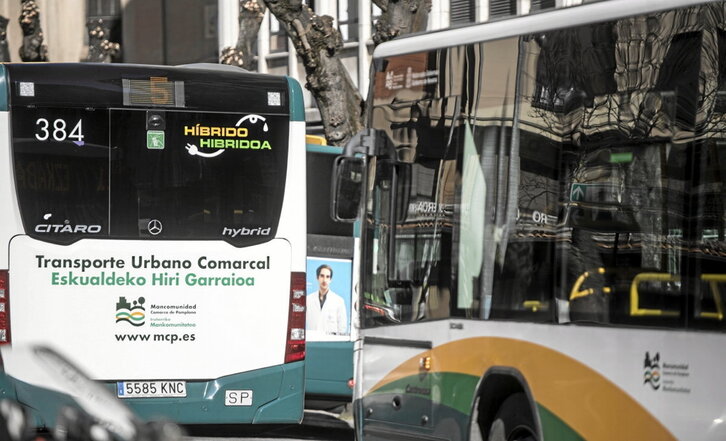El transporte urbano de Iruñerria está en huelga indefinida.