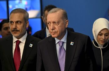 El presidente turco, Recep Tayyip Erdogan, en la reciente cumbre de la OTAN.