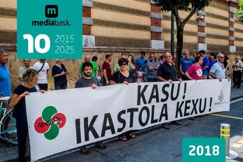 Les militants de Seaska se sont rendus à Bilbo (Bizkaia).