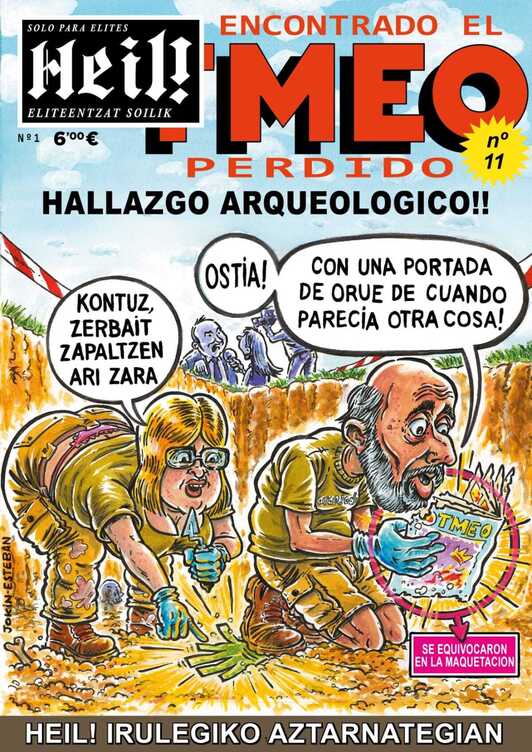 Portada de ‘HEIL!’ que homenajea el ejemplar ‘perdido’ de ‘TMEO’.