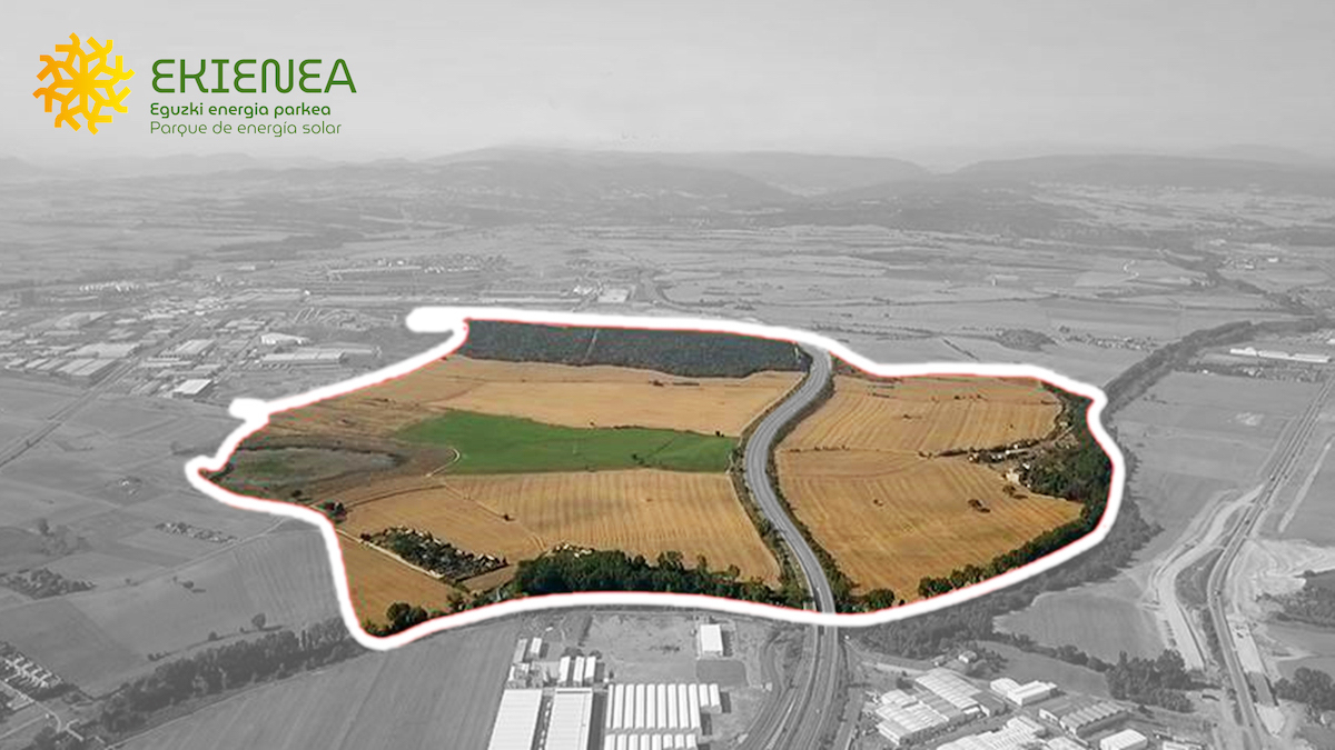 Espacio sobre el que está proyectado el parque solar de Ekienea, en Armiñon. (Krean) Espacio sobre el que está proyectado el parque solar de Ekienea, en Armiñon. (Krean)