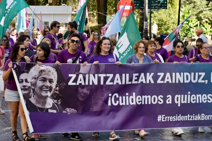 Gipuzkoako erresidentzietako langileen manifestazioa.