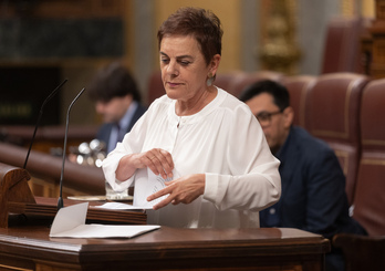 Mertxe Aizpurua, en la tribuna del Congreso.