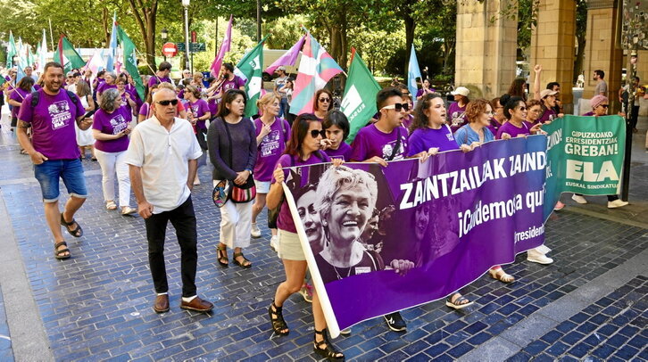 Gipuzkoako erresidentzietako langileen manifestazioa.