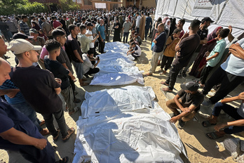  Víctimas del ataque israelí a las tiendas de desplazados de Mawasi.