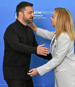 Meloni recibe a Zelenski en Roma.