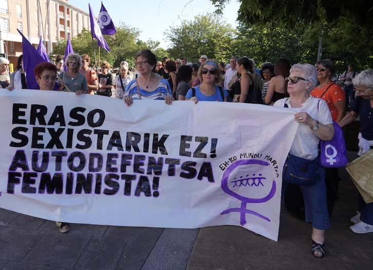 Donostian izandako beste eraso matxista bat salatzeko elkarretaratzea, iragan maiatzean.