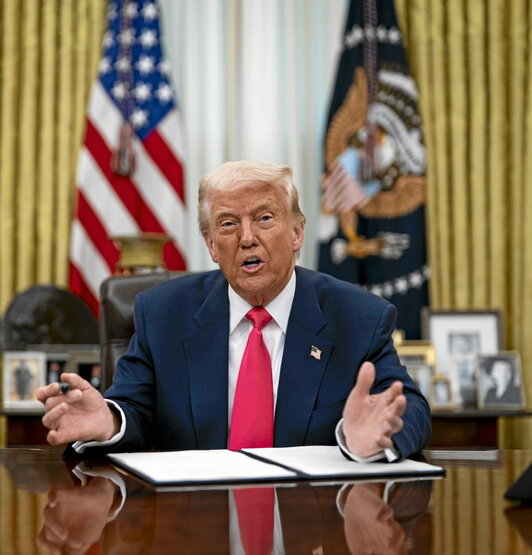 Donald Trump, en el Despacho Oval, en una foto de archivo.