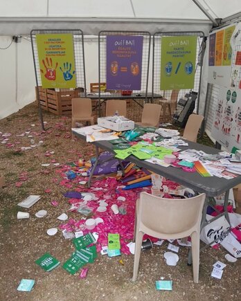 Indarkeria sexisten prebentziorako Maina guneari eraso egin zioten Baionan.