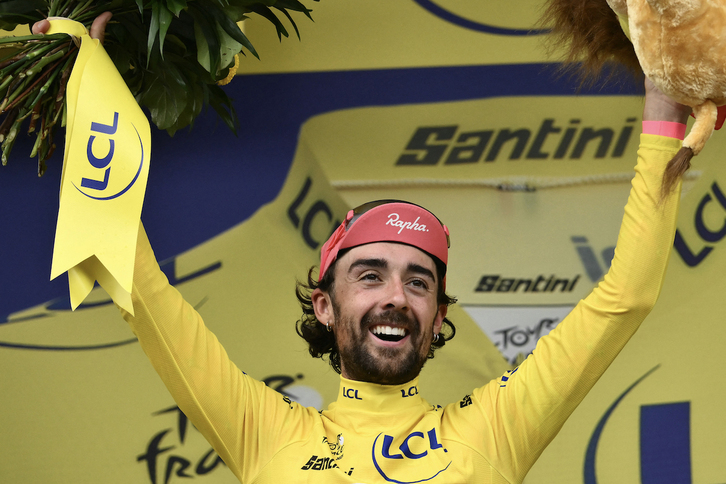 Healy, de amarillo a sus 24 años y con un etapa en el bolsillo.