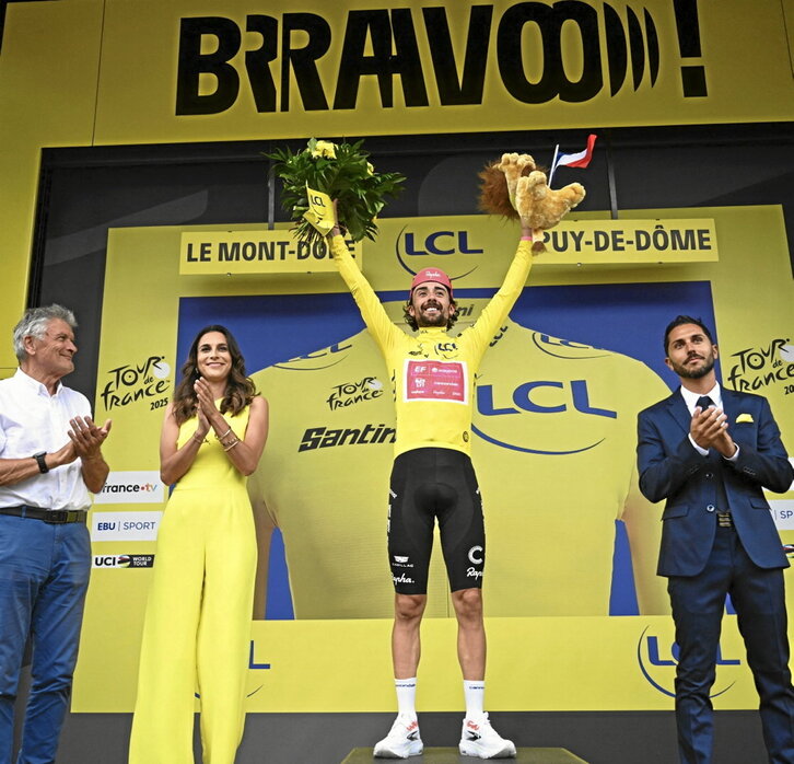 Healy, de amarillo a sus 24 años y con un etapa en el bolsillo.