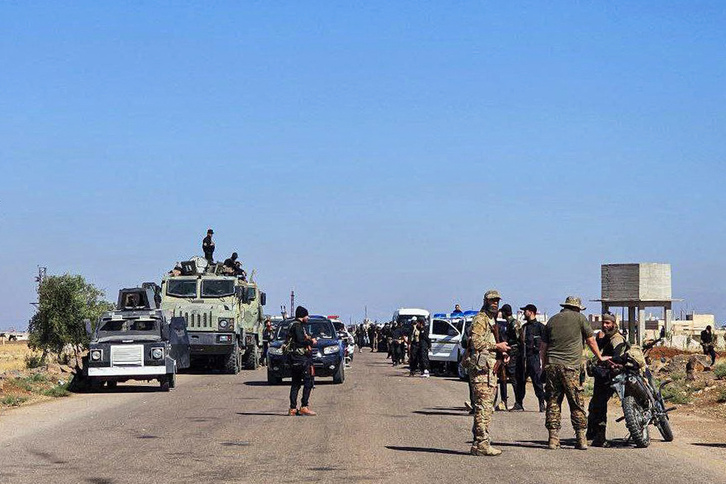  Despliegue de las milicias de Damasco, embrión del futuro Ejército sirio, en Sweida.