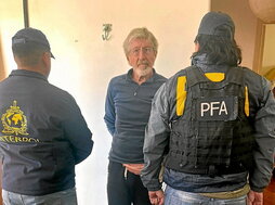 Momento del arresto de Bertulazzi en Buenos Aires.