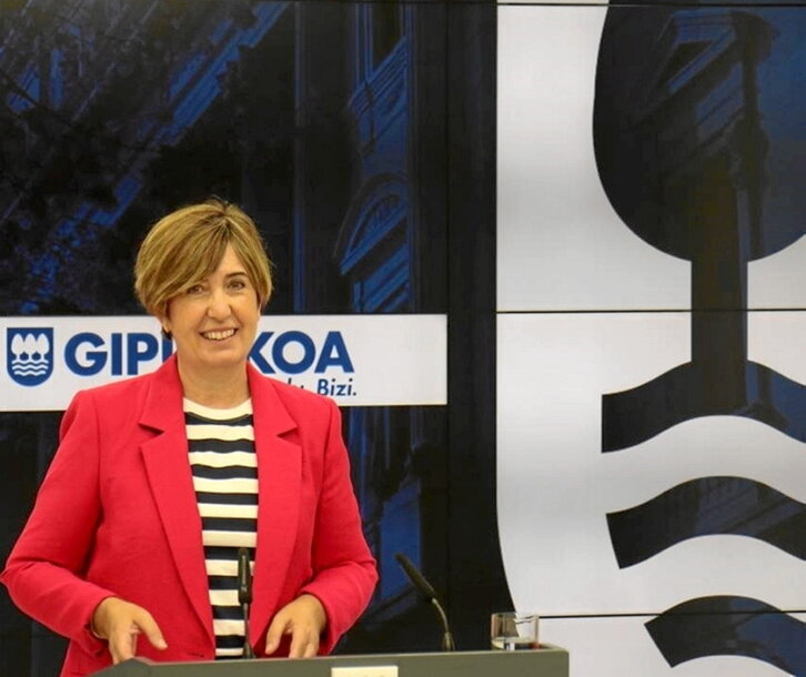 Irune Berasaluze, portavoz de la Diputación de Gipuzkoa.