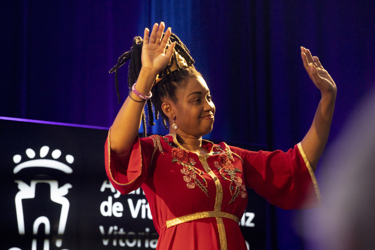 Jazzmeia Horn hizo vibrar Mendizorrotza. (Raul BOGAJO | FOKU)