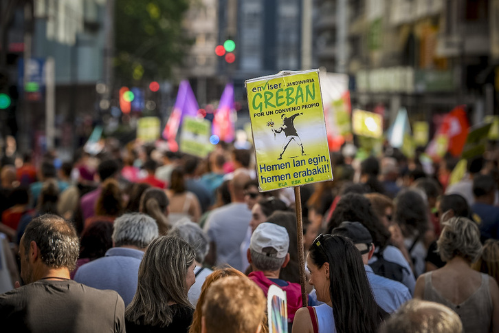 Imagen de una movilización de los trabajadores de Enviser.