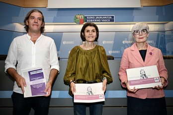 Presentación del estudio, este viernes en la sede de Lakua en Bilbo.