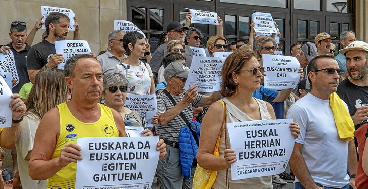 Gorenaren epaiaren kontra UEMAk Orion deituriko elkarretaratzea.