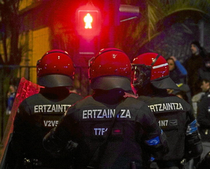 Imagen de archivo de un despliegue de la Ertzaintza.