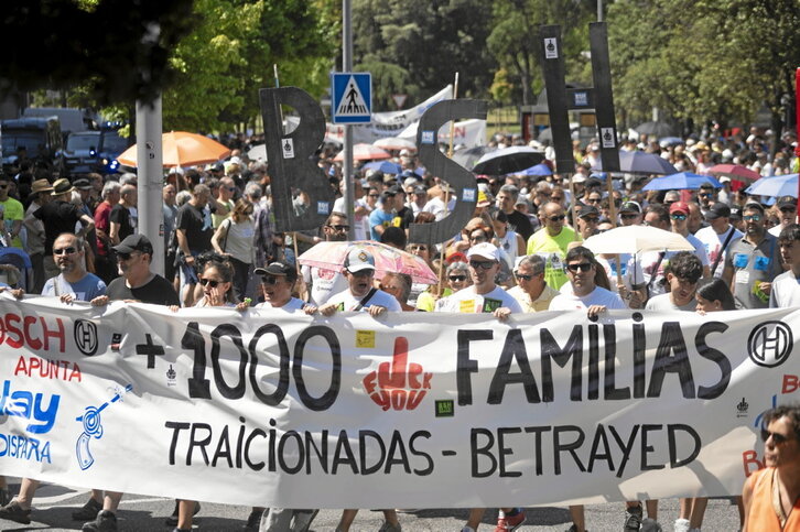 La última movilización contra el cierre de BSH, el día 5 en Iruñea.
