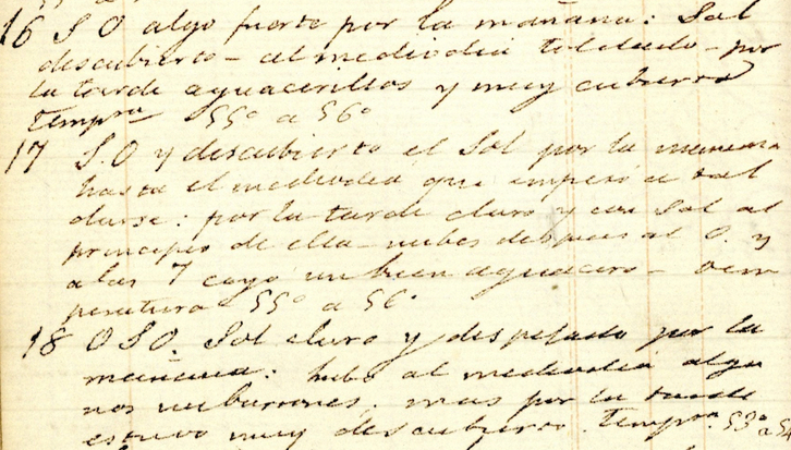 Manuel Llagunok idatzitako koadernoaren zati bat.