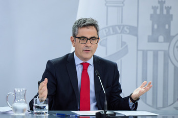 El ministro de la Presidencia, Félix Bolaños, ha comparecido tras la reunión del Consejo de Ministros.