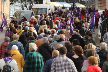 Anterior movilización en Santurtzi contra la violencia machista.
