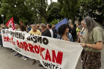 Los trabajadores del transporte público de Iruñerria han vuelto a movilizarse en defensa de un convenio laboral digno.