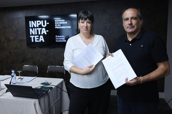 Iratxe Urizar y Agus Hernán han comparecido en Bilbo.