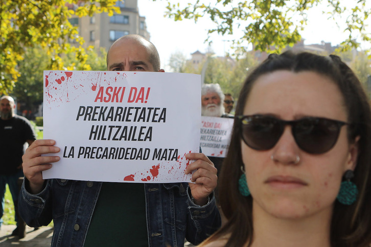 Protesta contra la precariedad laboral.