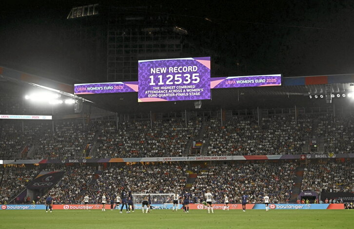 Récord de afluencia al estadio en la Eurocopa que se está disputando en Suiza.