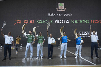 La selección vasca y la española se enfrentaron en la Liga de Naziones de cesta punta. 