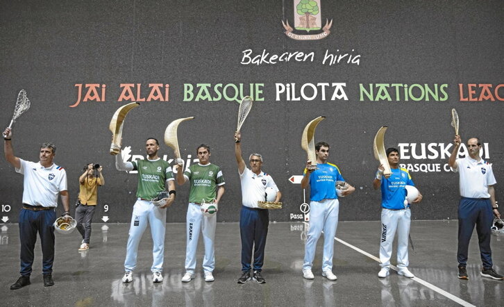 La selección vasca se enfrentó a la española en la Liga de Naciones de cesta-punta.